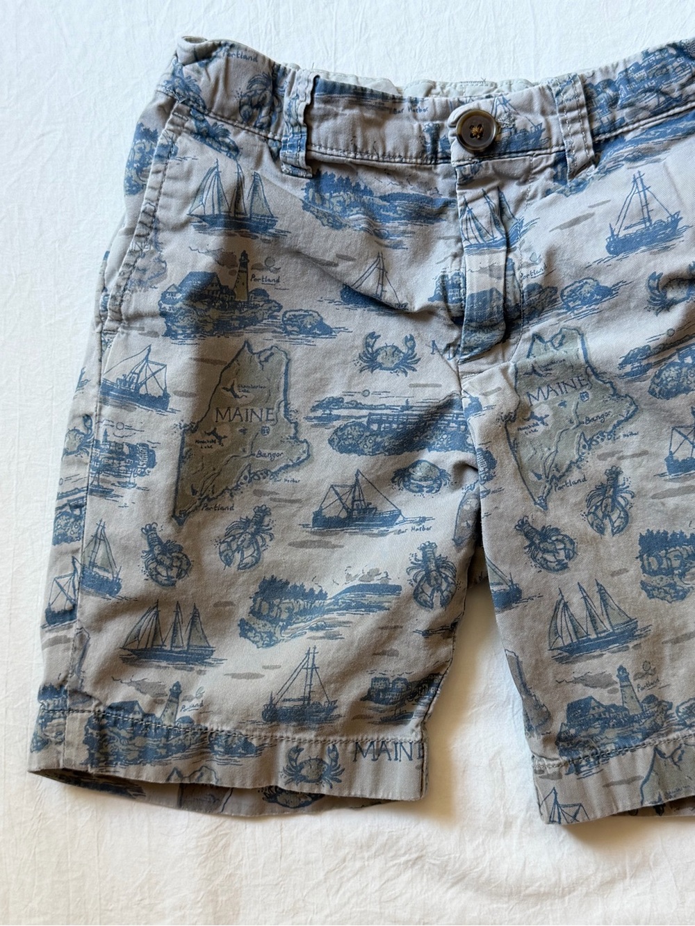 Crewcuts J.Crew Boys Maine Nautical Coastal Print Shorts Size 6